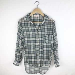 Band of Gypsies Sheer Button Up Blouse size XS